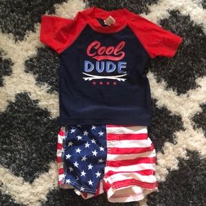 Oshkosh American Flag Swimsuit 24 Months